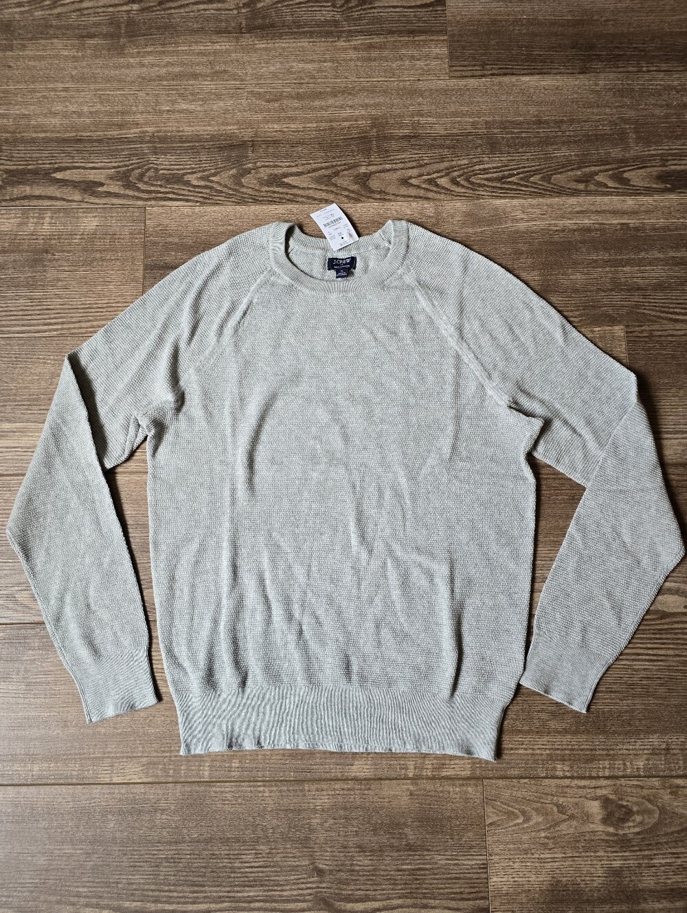 J.CREW Sweater Men S Gray Lightweight Cotton Crewneck Heritage Preppy Minimalist